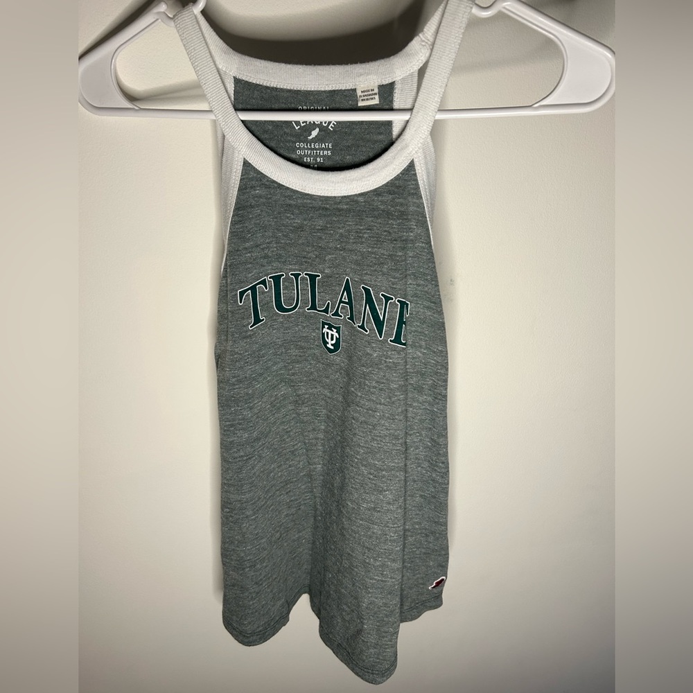 League gray womens gray Tulane University tank top